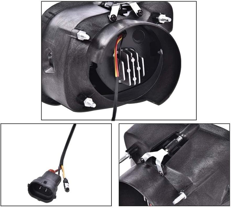 DOTCOM LED Fog Lights Lamp Compatible with Freightliner Cascadia 2008-2017,LED Fog Lamps White Light Clear Lens Black Housing Left and Right - Image 5